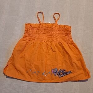 Harley Davidson girls size 4T orange tank top